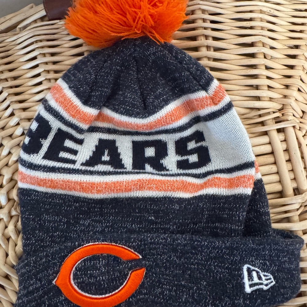 Chicago Bears Beanie- Black and Orange